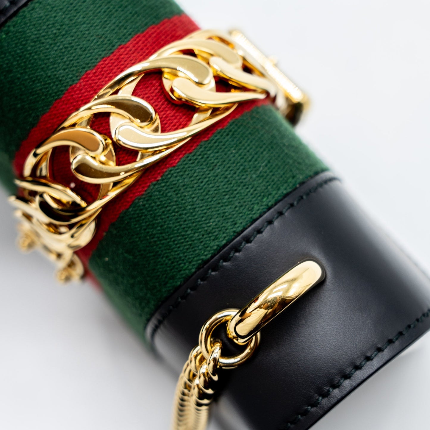 Gucci Mini Sylvie Chain Bag Calfskin Black