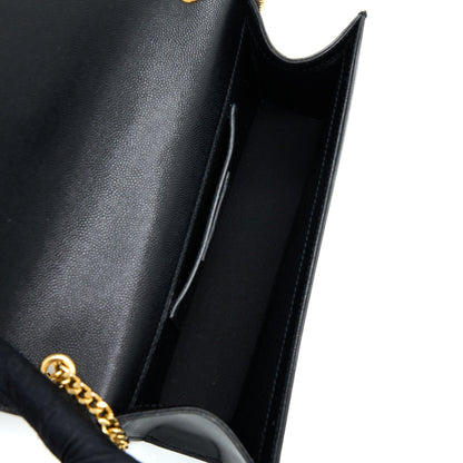 Saint Laurent/ YSL Medium Kate Bag Grained Calfskin Black GHW