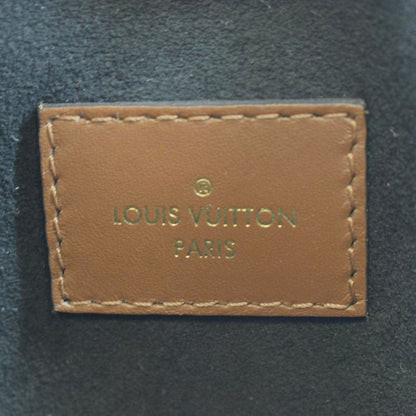 LOUIS VUITTON V Tote Monogram Canvas Leather Shoulder Bag Black