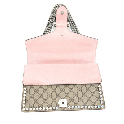 Gucci Dionysus GG Small Crystal Shoulder Bag SHW