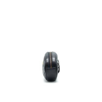 GUCCI GG MARMONT Matelasse Leather Belt Bag in Black 85cm