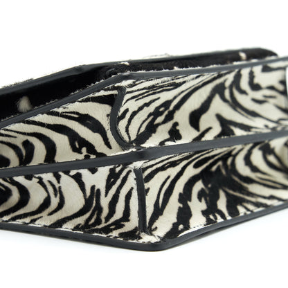 Saint Laurent/ YSL Sunset Animal Print Calf Hair Ruthenium Hardware
