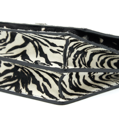 Saint Laurent/ YSL Sunset Animal Print Calf Hair Ruthenium Hardware