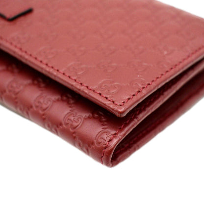 GUCCI Microguccissima GG Leather Long Wallet 449396 Red