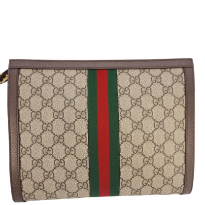 GUCCI Ophidia GG Supreme Canvas Zip Pouch Beige 625549