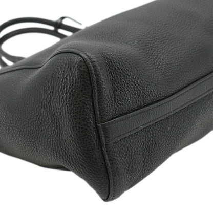 PRADA Vitello Daino Large Leather Tote Bag Black