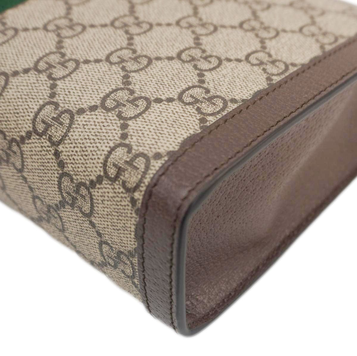 GUCCI Ophidia GG Supreme Canvas Zip Pouch Beige 625549