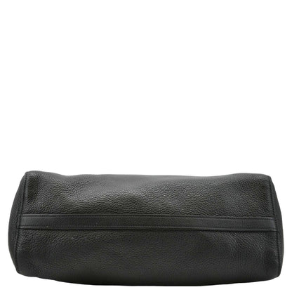 PRADA Vitello Daino Large Leather Tote Bag Black