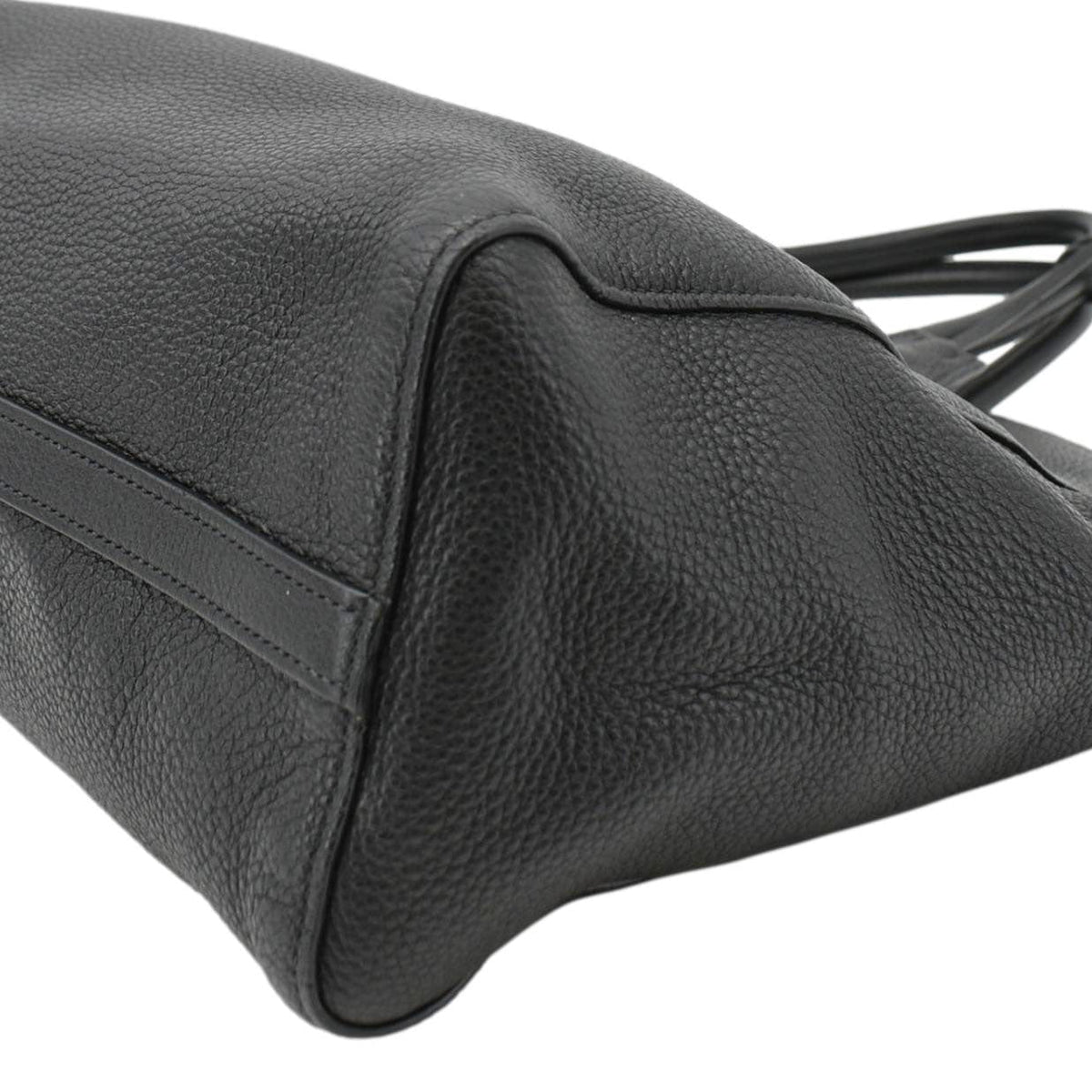 PRADA Vitello Daino Large Leather Tote Bag Black