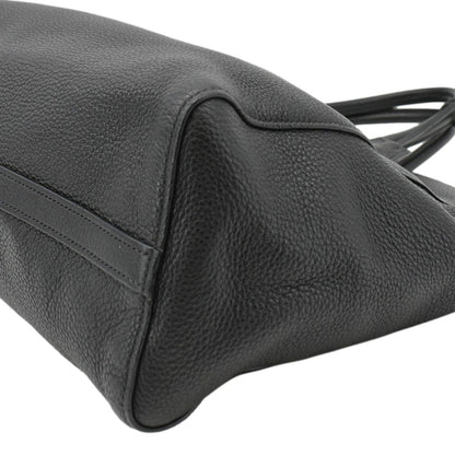 PRADA Vitello Daino Large Leather Tote Bag Black