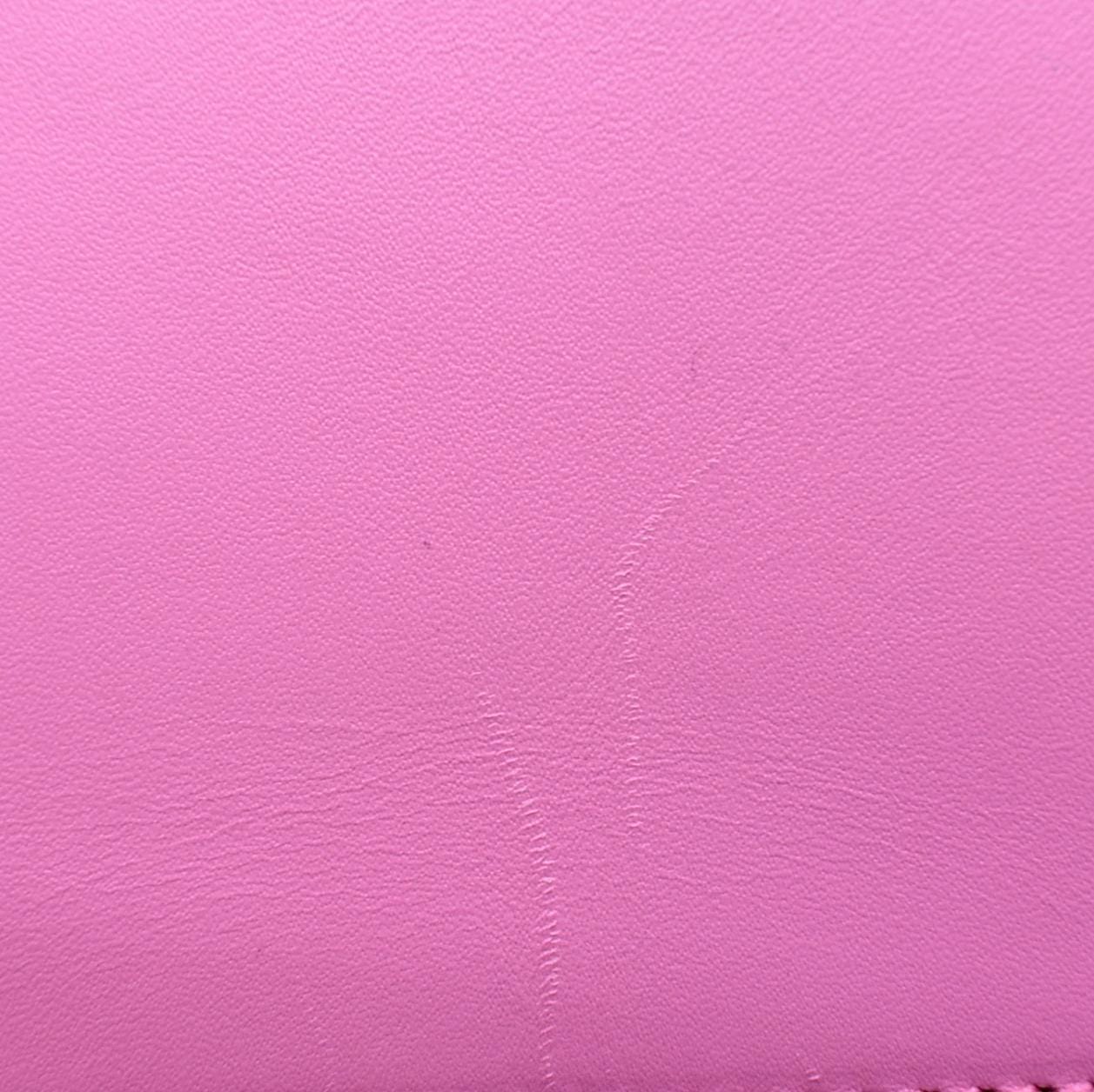 GUCCI Sylvie Medium Web Smooth Leather Top Handle Shoulder Bag Pink 431665