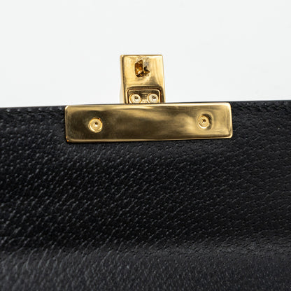 Gucci padlock chain bag bee print calfskin black