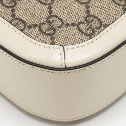 Gucci Mini Horsebit 1955 Bag GG Supreme Canvas/Leather White/Multicolour