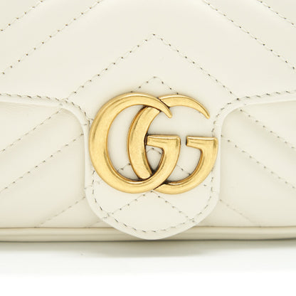 Gucci GG Marmont Super Mini Bag in White