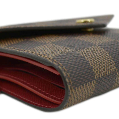 LOUIS VUITTON Victorine Damier Ebene Canvas Wallet Brown