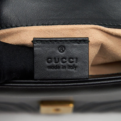 Gucci GG Marmont Mini Top Handle Bag Black