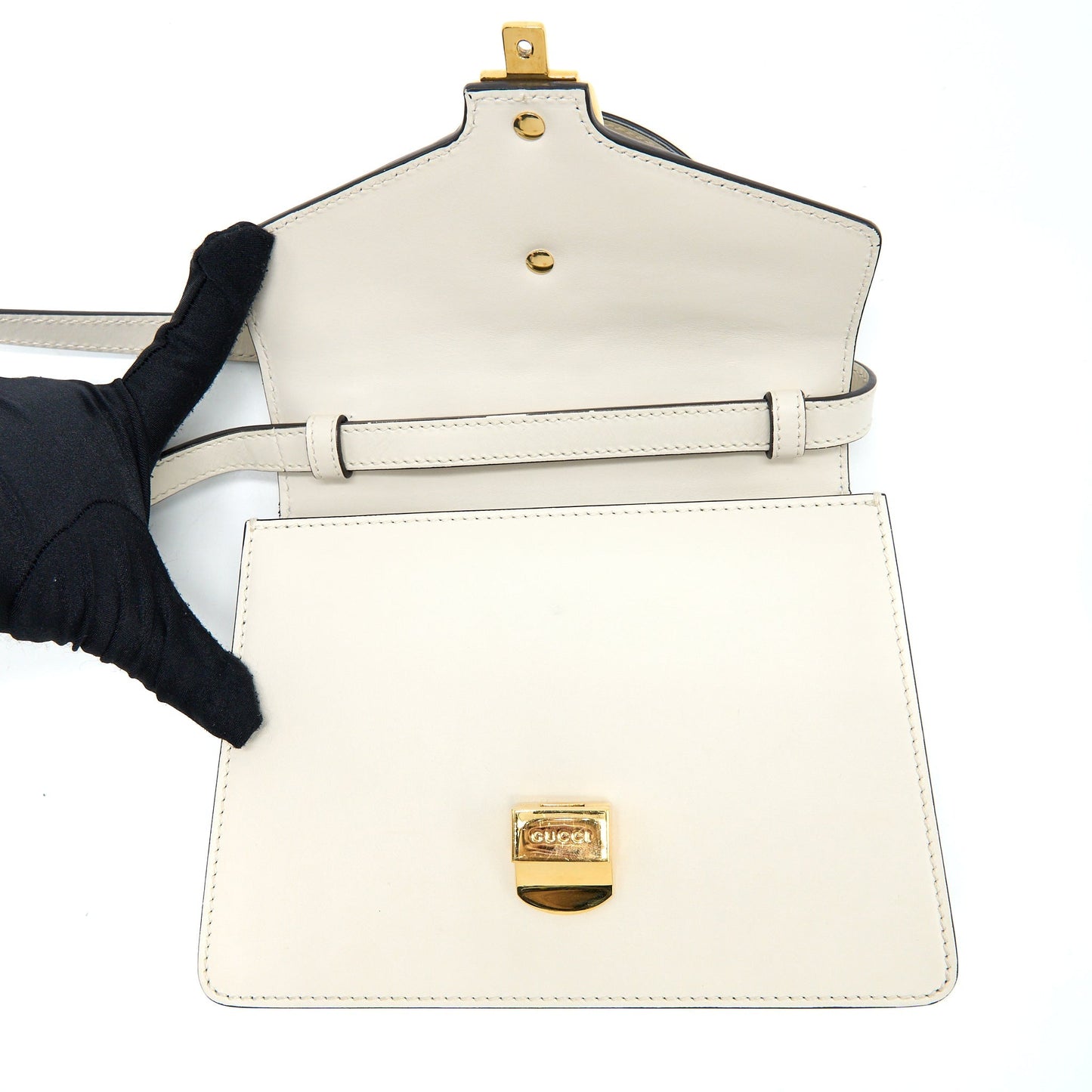 Gucci Mini Sylvia Top Handle Bag White