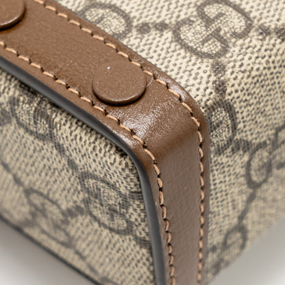 Gucci Horsebit 1955 Mini Bag GG Supreme Canvas Beige/Dark Brown