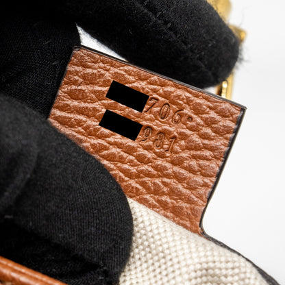 Gucci Jackie 1961 Small Shoulder Bag Denim/Leather Blue/Brown
