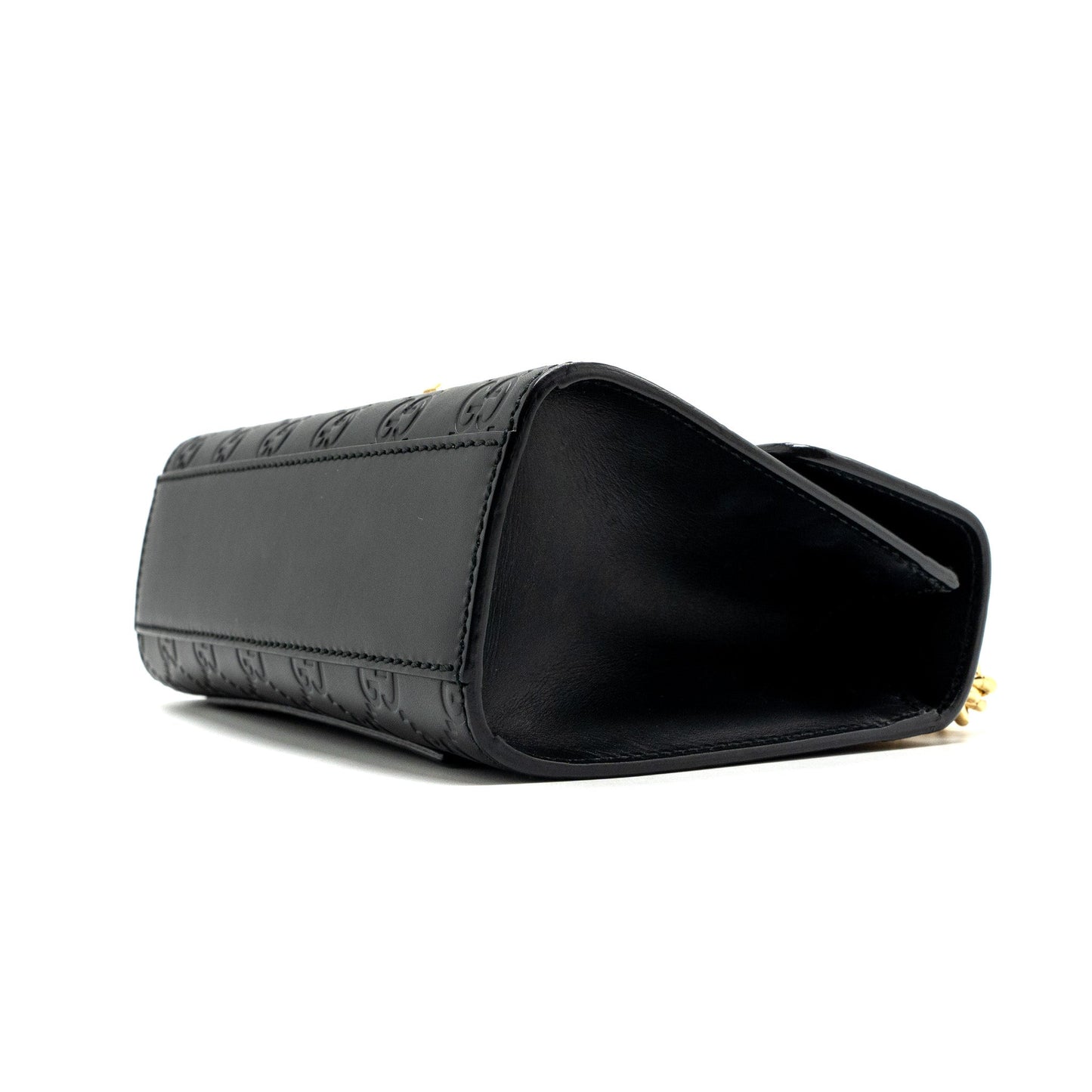 Gucci padlock chain bag calfskin black