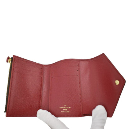 LOUIS VUITTON Victorine Damier Ebene Canvas Wallet Brown