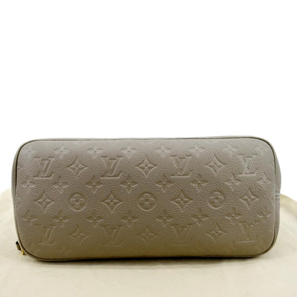 LOUIS VUITTON Neverfull MM Monogram Empreinte Tote Bag Tourterelle