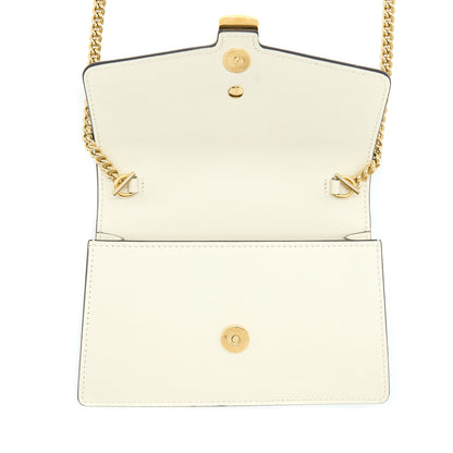 Gucci Sylvie Mini Chain Bag Calfskin White
