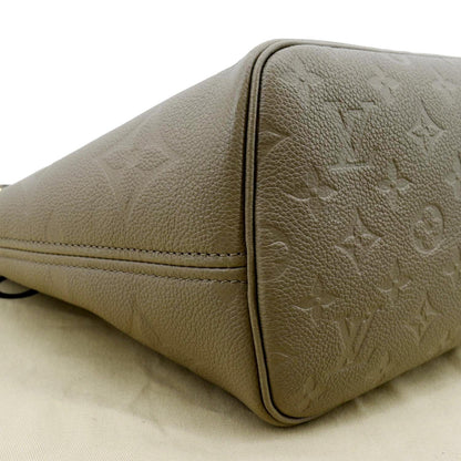 LOUIS VUITTON Neverfull MM Monogram Empreinte Tote Bag Tourterelle