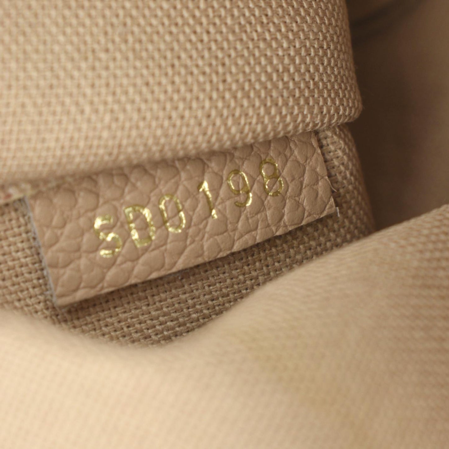 LOUIS VUITTON Felicie Monogram Empreinte Leather Pochette Crossbody Bag Light Brown