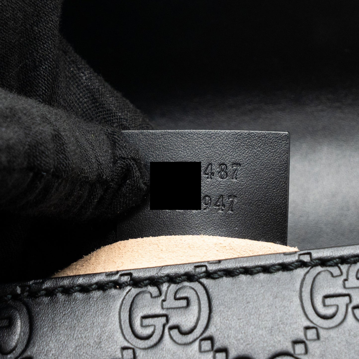 Gucci padlock chain bag calfskin black