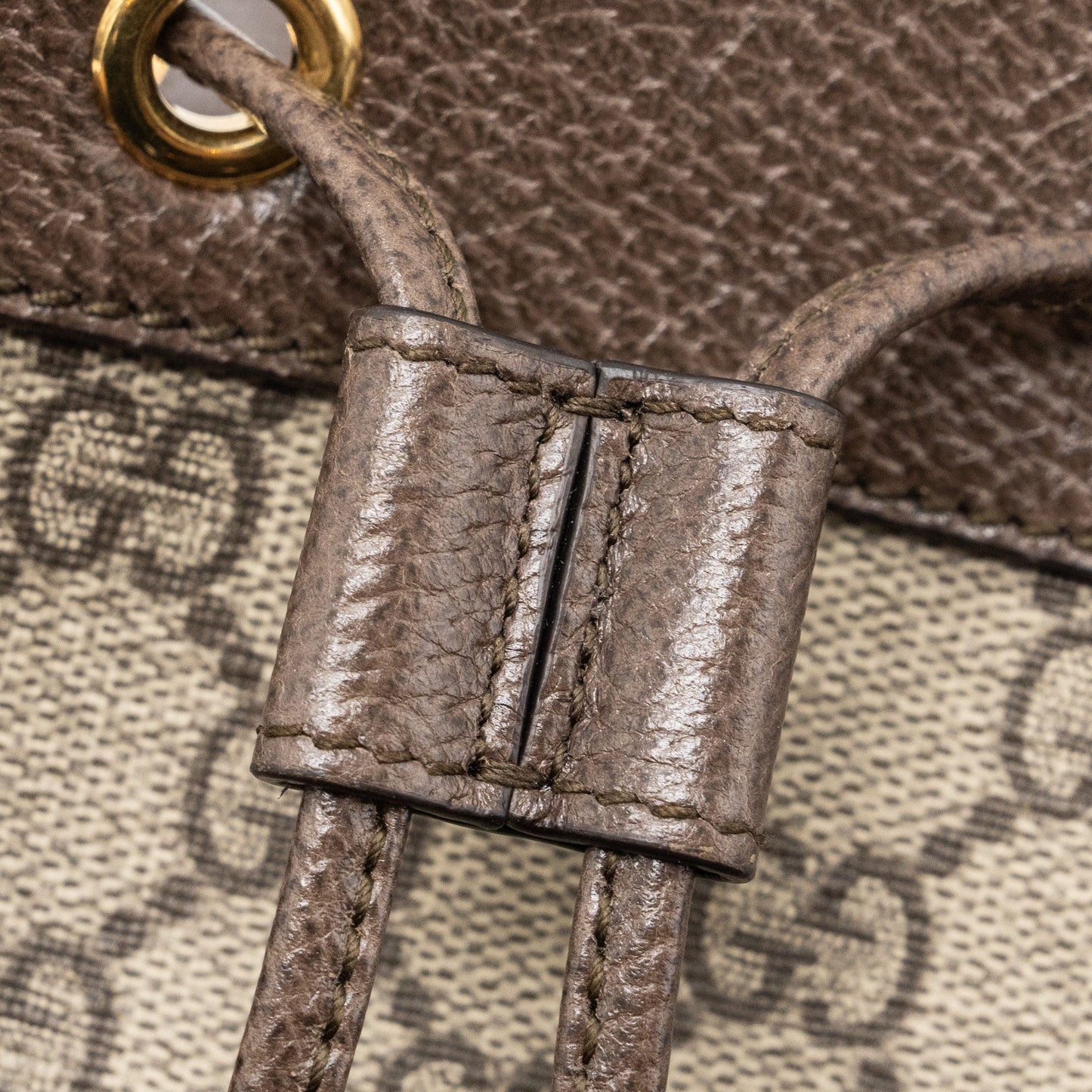 Gucci Ophidia Mini GG Bucket Bag Beige / Ebony GG Supreme Canvas