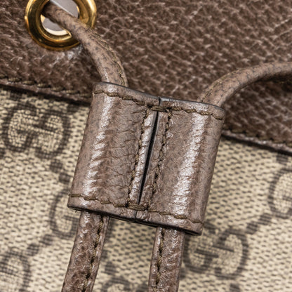 Gucci Ophidia Mini GG Bucket Bag Beige / Ebony GG Supreme Canvas