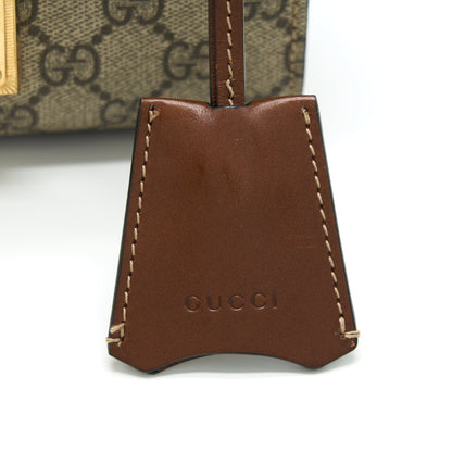 Gucci Small Padlock Shoulder Bag GG Supreme Canvas / Black
