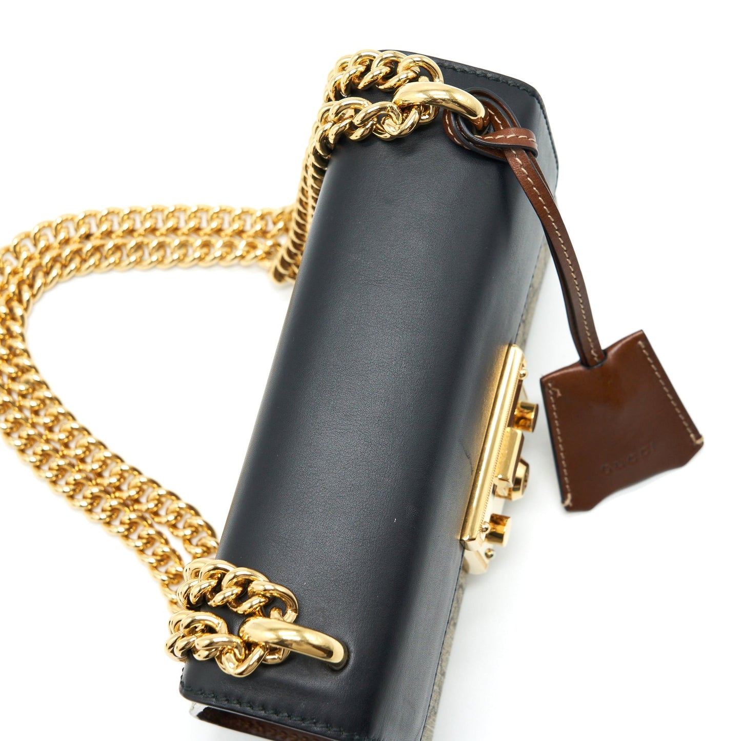 Gucci Small Padlock Shoulder Bag GG Supreme Canvas / Black