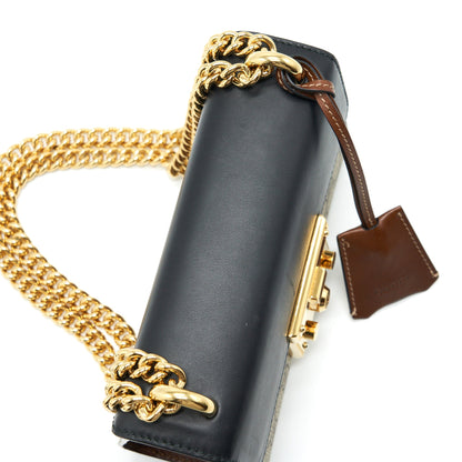 Gucci Small Padlock Shoulder Bag GG Supreme Canvas / Black