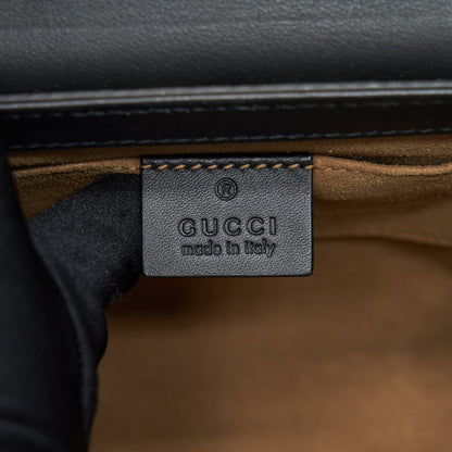 Gucci Small Padlock Shoulder Bag GG Supreme Canvas / Black