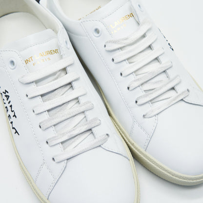 Saint Laurent Size 37 Court Classic Low Top Leather Sneakers