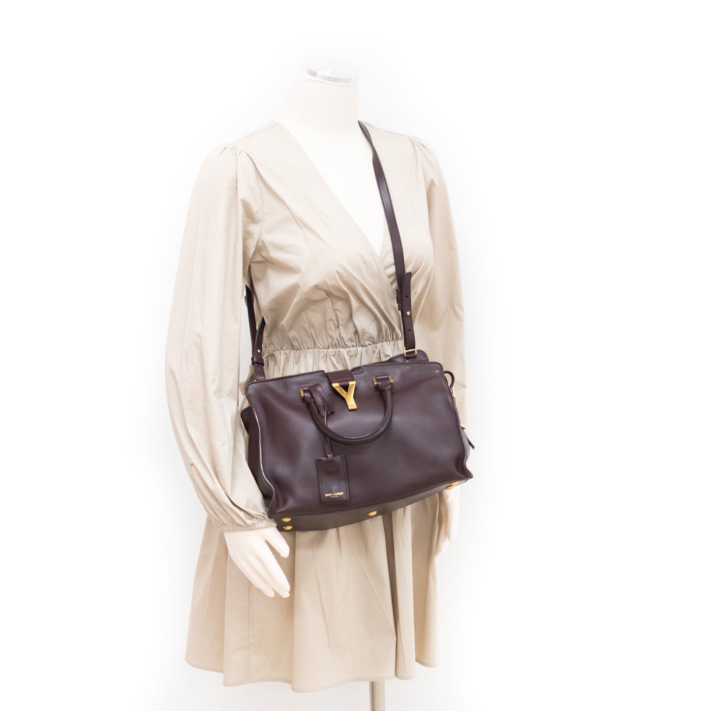 Saint Laurent Small Cabas Bag Brown