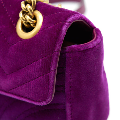 Gucci Mini Marmont Bag Velvet Purple