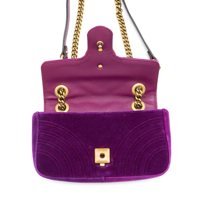 Gucci Mini Marmont Bag Velvet Purple