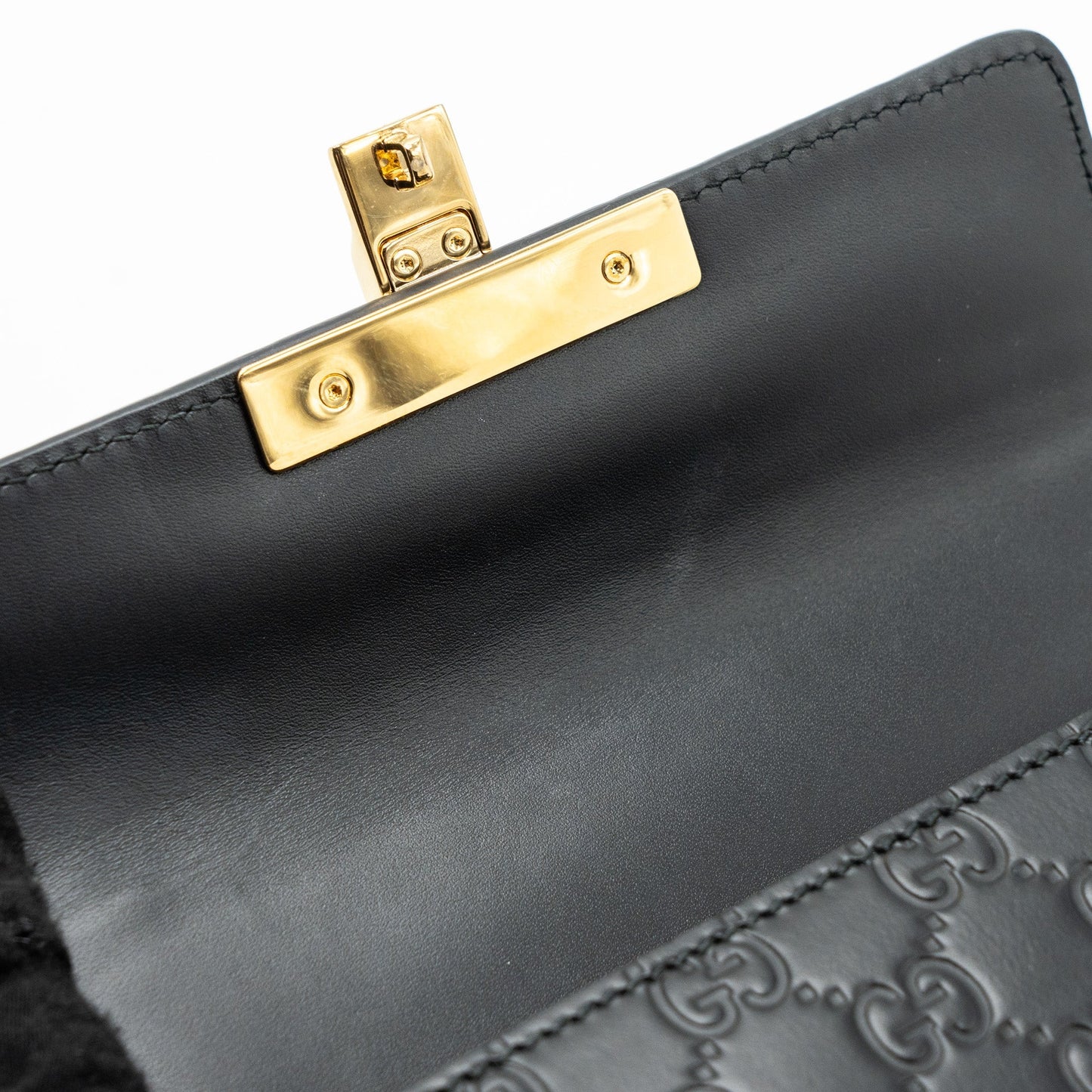 Gucci Small Padlock Chain Bag Calfskin Black