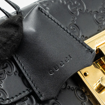 Gucci Small Padlock Chain Bag Calfskin Black