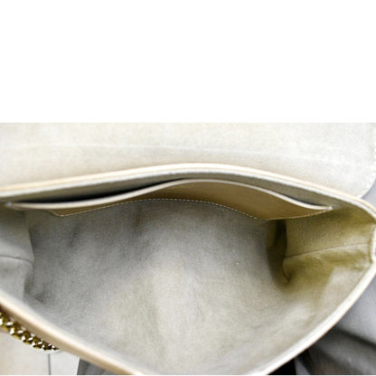 LOUIS VUITTON Love Note Metallic Calfskin Chain Shoulder Bag Gold