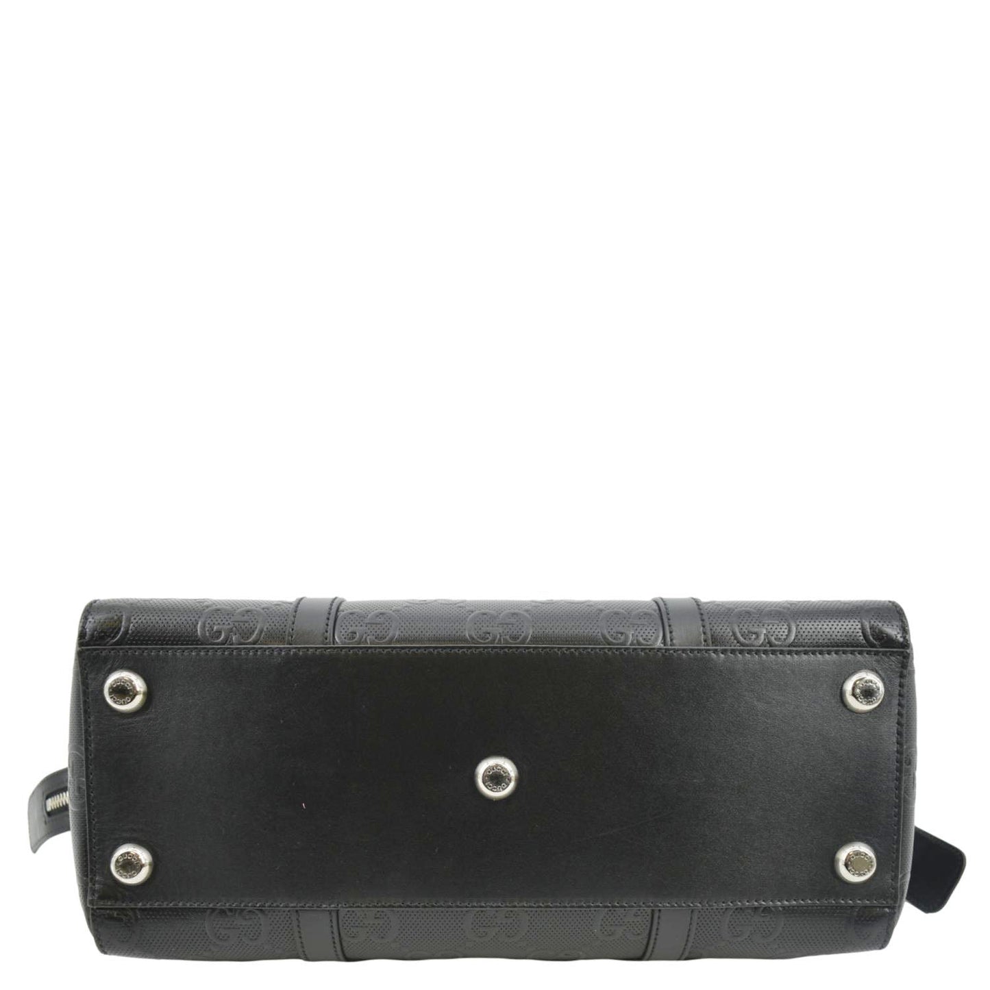 GUCCI GG Embossed Leather Tote Bag Black 232947