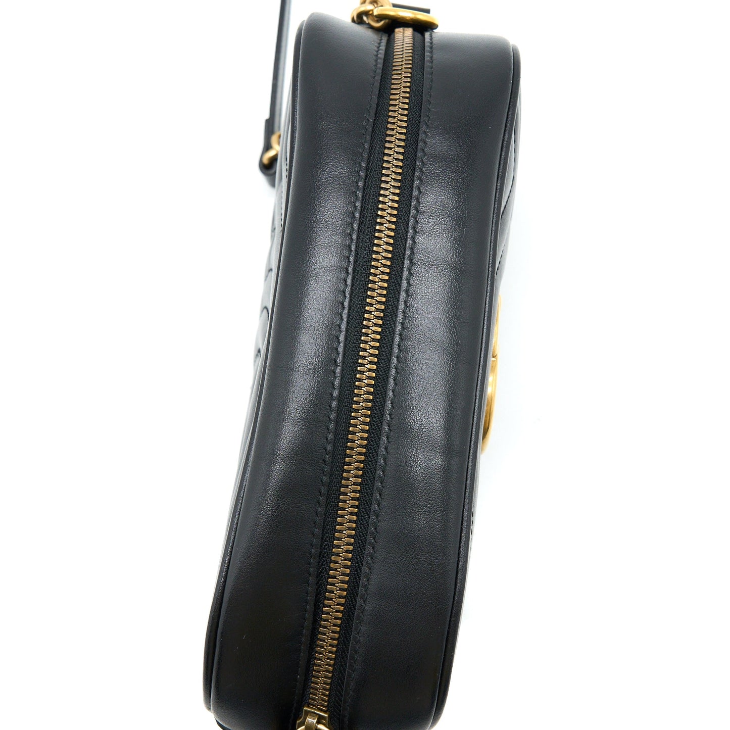 Gucci GG Marmont Camera Shoulder Bag Calfskin Black Brushed