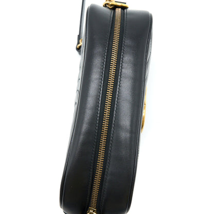 Gucci GG Marmont Camera Shoulder Bag Calfskin Black Brushed