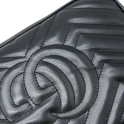 Gucci GG Marmont Camera Shoulder Bag Calfskin Black Brushed