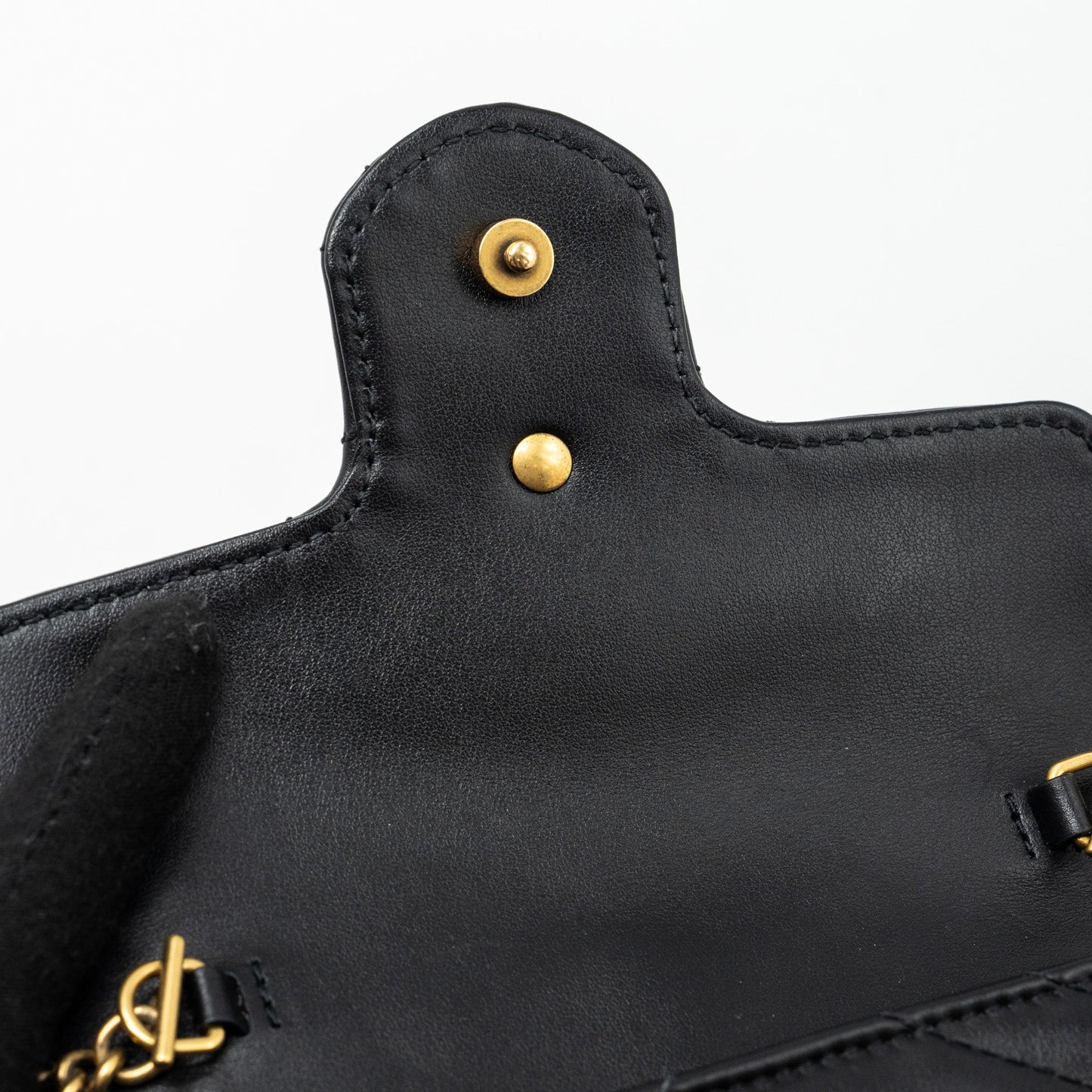 Gucci GG marmont super mini bag calfskin black