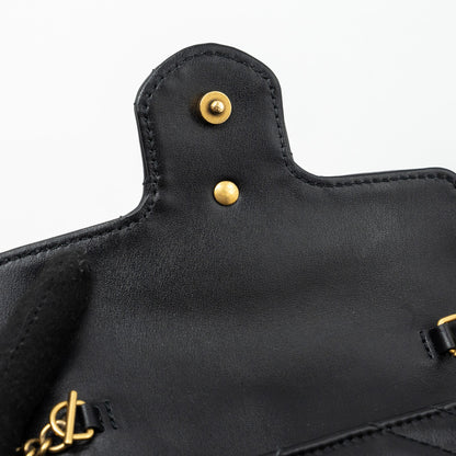 Gucci GG marmont super mini bag calfskin black