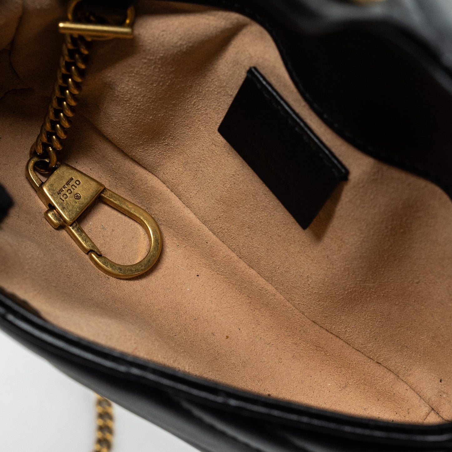Gucci GG marmont super mini bag calfskin black